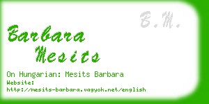 barbara mesits business card